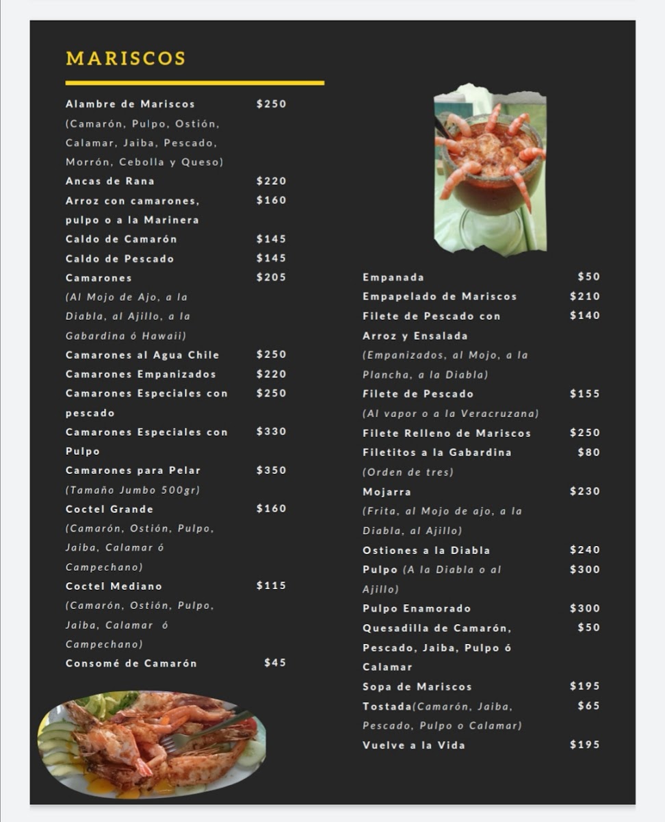 Tu Hawaii Menu - Image 1