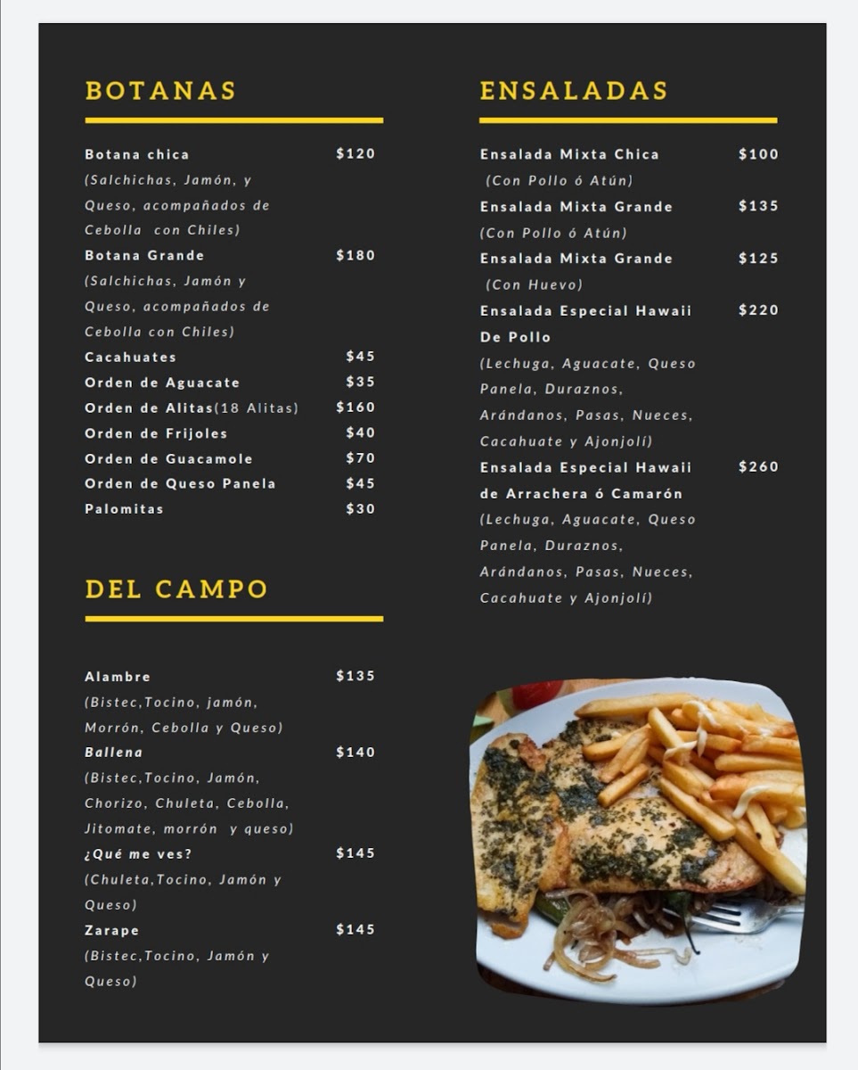 Tu Hawaii Menu - Image 2